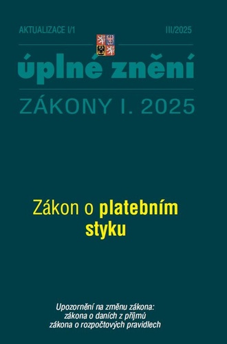 Aktualizace Z�kon o plat. styku I/1 2025