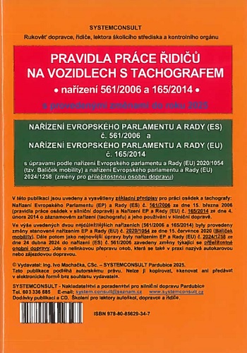 Pravidla pr�ce �idi�� na vozidlech s tachografem