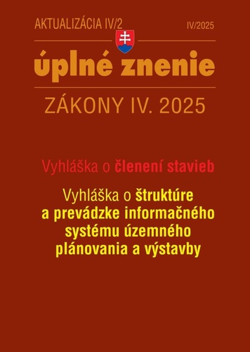 Aktualiz�cia IV/2 2025 � Stavebn� z�kon