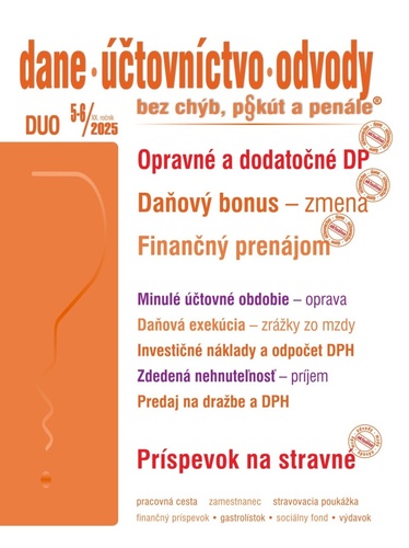 DUO 5-6/2025 � Dane, ��tovn�ctvo, odvody