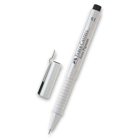 Popisova� Faber-Castell Ecco Pigment - �ern� 0,1 mm, �ern�