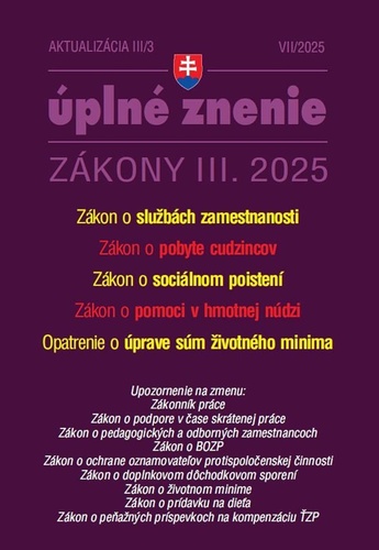 Aktualiz�cia III/3 2025 Zamestnanos� a p