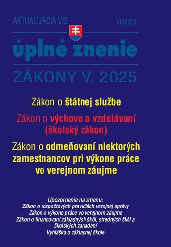 Aktualiz�cia V/2 2025 �t�tna slu�ba, inf