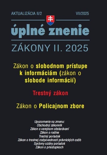 Aktualiz�cia II/2 2025 Sloboda inform�ci