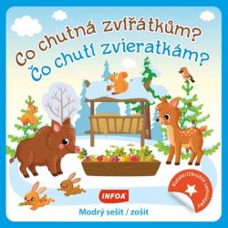 Kulat� samolepky - Co chutn� zv���tk�m? / �o chut� zvieratk�m? - modr� se�it / zo�it (CZ/SK vydanie)