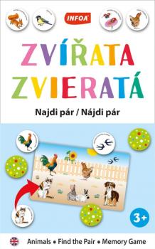V�ukov� hra (krabi�ka) - Najdi p�r - Zv��ata / Zvierat� (CZ/SK vydanie) 