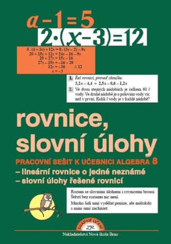 Rovnice, slovn� �lohy pro 8. ro�n�k 3.v.