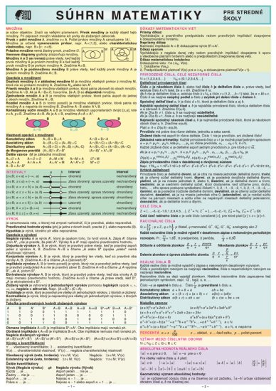S�hrn matematiky - pre stredn� �koly