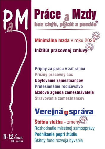 PAM 11-12/2025 � Minim�lna mzda, Pracov.
