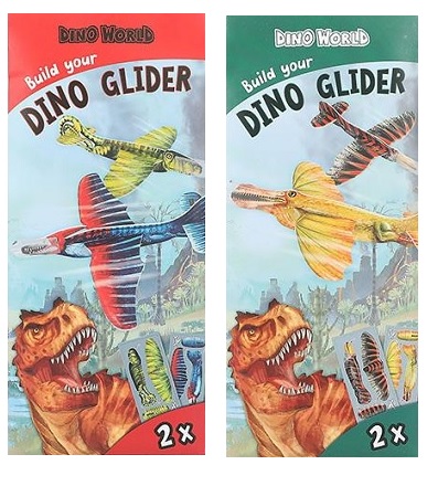 Dino Glider - �erven�, zelen�
