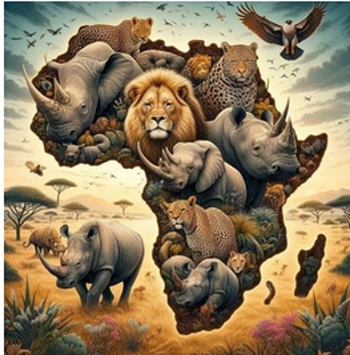 Diamantov� malov�n� Afrika MATYSKA