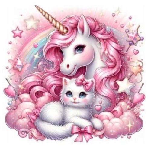 Diamantov� malov�n� Jednoro�ec s ko��tke