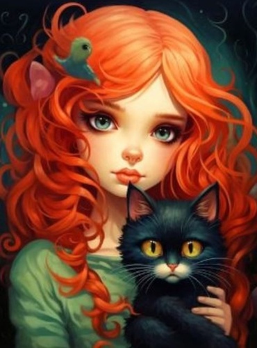 Diamantov� malov�n� Rusovl�ska s �ernou