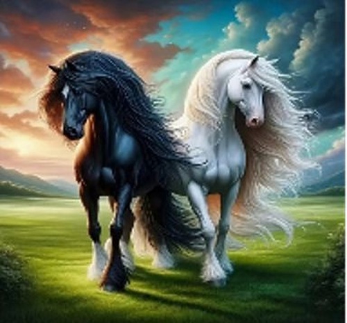 Diamantov� malov�n� �ern� a b�l�