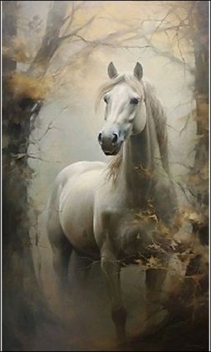 Diamantov� malov�n� B�lou� v mlze