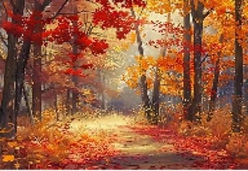 Diamantov� malov�n� Les v barv�ch podzim