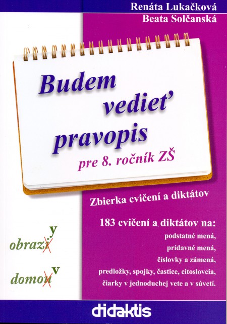 Budem vedie� pravopis pre 8. ro�n�k Z�