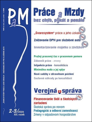 PAM Zmeny v pracovnej oblasti 2-3/2026