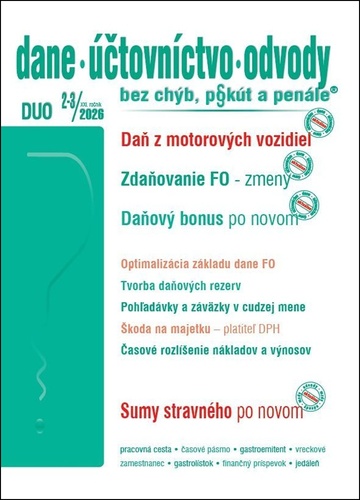 DUO Dane, ��tovn�ctvo, odvody 2-3/2026