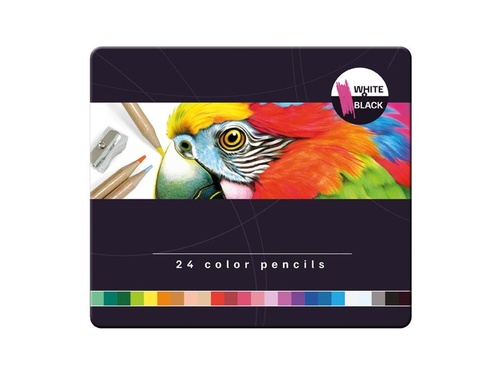 Pastelky 24 ks v kovov� krabi�ce MFP