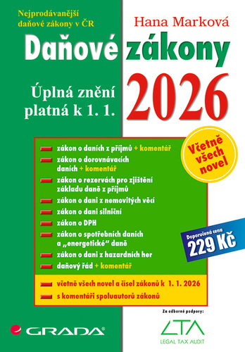 Da�ov� z�kony 2026 GRADA