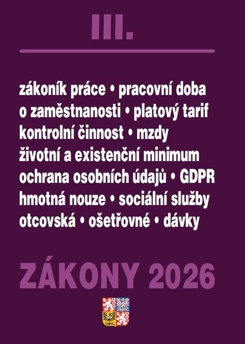 Z�kony III/2026 - Z�kon�k pr�ce, Poj....