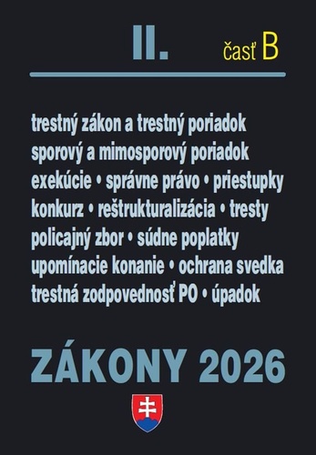 Z�kony II B 2026 Trestn� pr�vo, s�dne sp