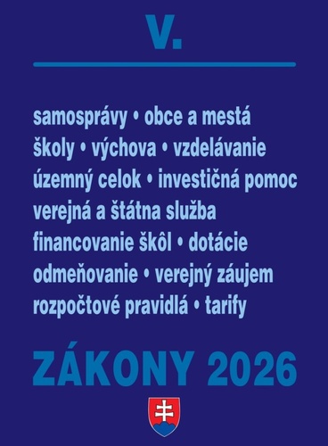 Z�kony V/2026 � �t�tna a verejn� spr�va,