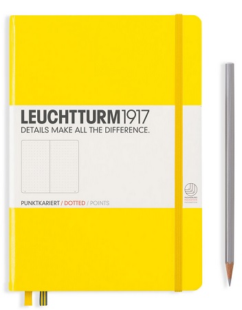 LEUCHTTURM1917 Medium (A5) Lemon, 251 p., bodkovan� - z�pisn�k
