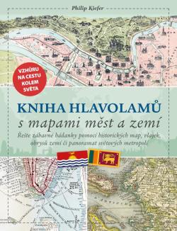 Kniha hlavolam� s mapami m�st a zem�