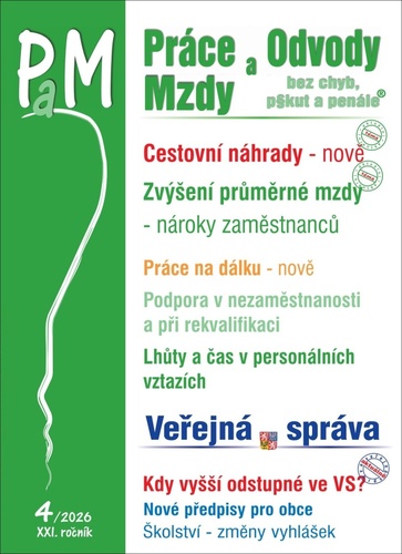 Pr�ce a mzdy 4/2026 Cestovn� n�hrady