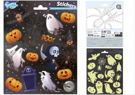 Svietiaca sada Halloweenskych samolepiek