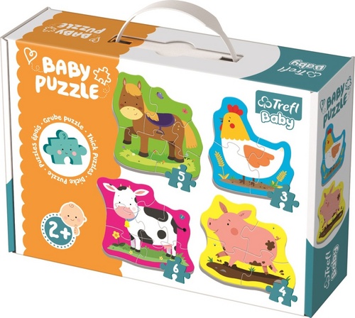 Baby puzzle Zv��ata na farm� 4v1