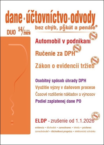 Dane, ��tovn�ctvo, odvody bez ch�b, pok�