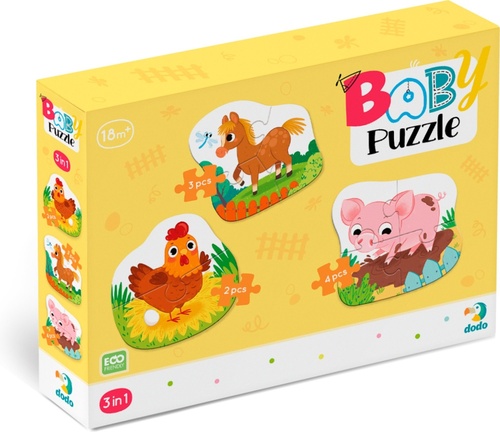 Baby puzzle Zv���tka z farmy 3v1