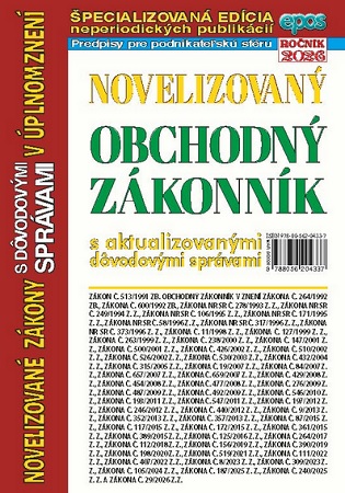 Novelizovan� Obchodn� z�konn�k s aktualizovan�mi d�vodov�mi spr�vami (NZ 8/2026)