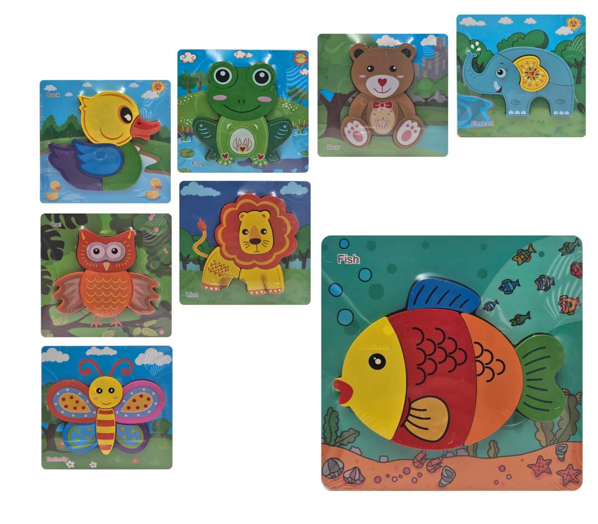 Dreven� farebn� puzzle mix v��ie