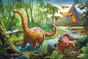 Puzzle Dinosau�i na cest�ch