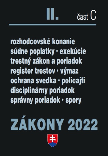 Z�kony II �as� C 2022 - Trestn� pr�vo,