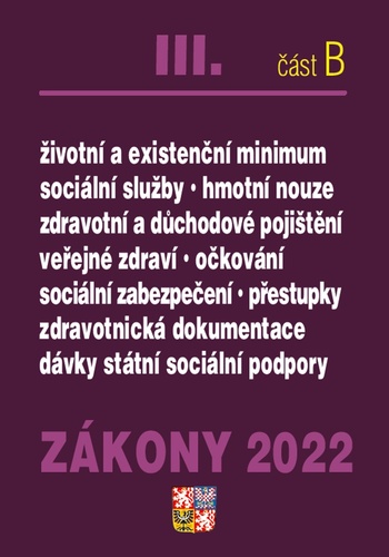 Z�kony III/2022 ��st B � Poji�t�n�