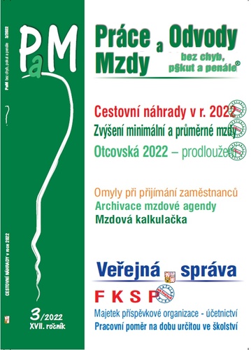 Pr�ce a mzdy 3/2022 � Cestovn� n�hrady