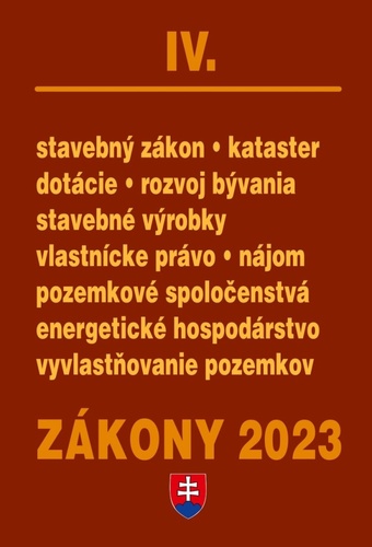 Z�kony IV 2023 - stavebn� z�kony a predp