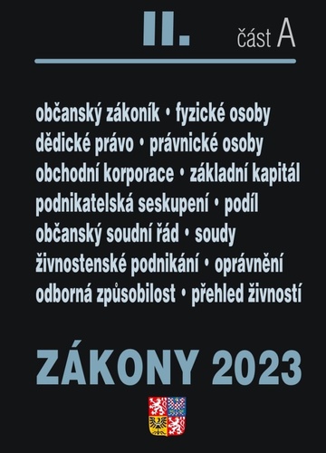 Z�kony II A/2023 � Ob�ansk� z�kon�k