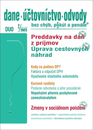 Dane, ��tovn�ctvo, odvody bez 2/2023