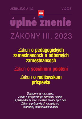 Aktualiz�cia III/3 2023 Soci�lne poisten