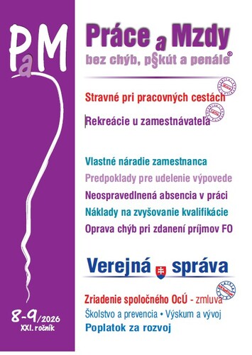 PAM 8-9/2026 sk � Stravn�, Rekre�cie
