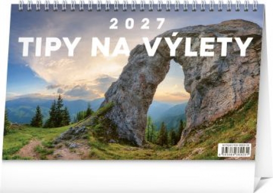 Stolov� kalend�r Tipy na v�lety 2027, 23,1 x 14,5 cm