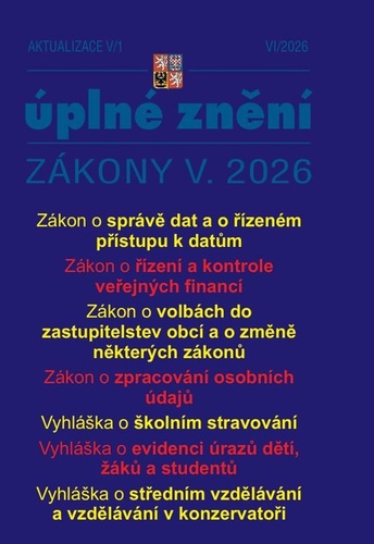 Aktualizace Z�kon o spr�v� dat a o ��zen