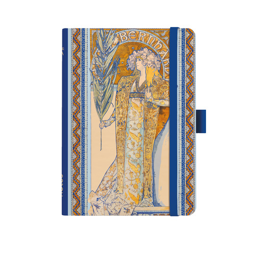 Notes A5 Alfons Mucha 27 link modr� B�K