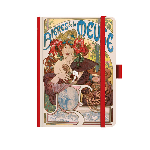 Notes A5 Alfons Mucha 27 pr�zdn �erv B�K